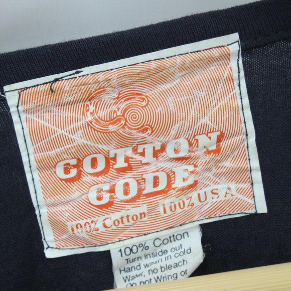 Vintage Cotton Code T-Shirt Men's Black & Gold Egyptian Print Single Stitch XL - Picture 5 of 9